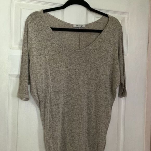 Aiden Y tan short sleeve oversized short sleeve shirt size medium - Picture 3 of 10